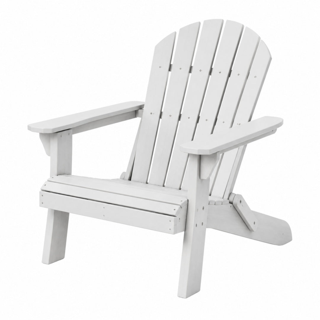 Krzesło ogrodowe Adirondack 78 x 90 x 98 cm drewniane białe do relaksu