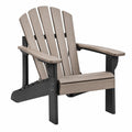 Fotel ogrodowy Adirondack 83 x 78 x 98 cm z tworzywa sztucznego taupe/antracyt regulowany