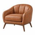 Fotel 82 x 78 x 80 cm tapicerowany koniakowy do salonu w stylu retro